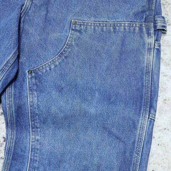 Vintage Carhartt B73 DST Faded Blue Jeans Denim Double Knee Carpenter Pant 33x31 - Picture 11 of 16